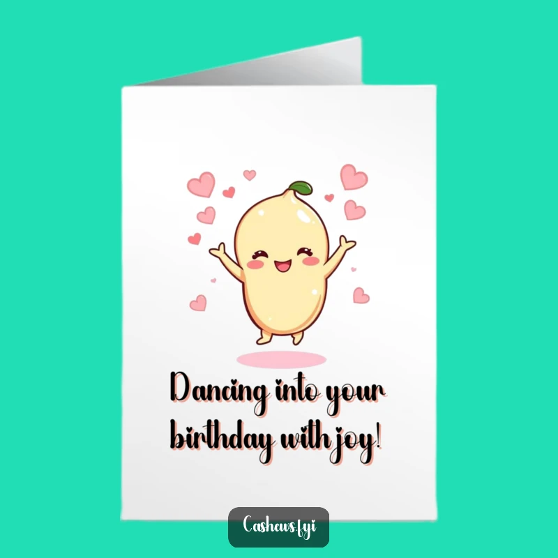 Free Printable Birthday Card: Dancing Cashew Hearts For A Joyful Downloadable Gift