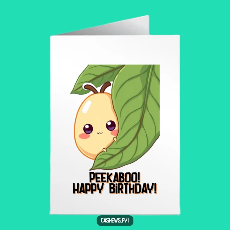 Free Printable Birthday Card: Googly-Eyed Cashew Surprise for a Funny Downloadable Gift