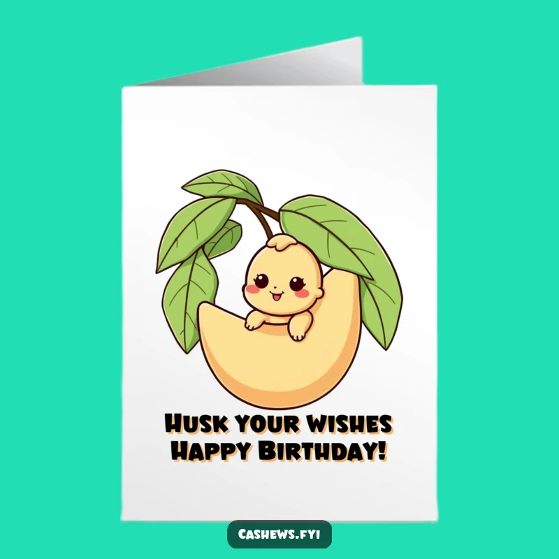 Funny Free Printable Cashew Ride Birthday Card - Happy Nut Downloadable Gift