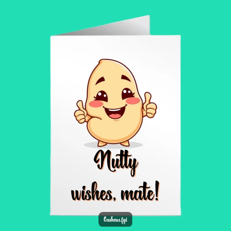 Free Printable Birthday Card: Cheeky Cashew Wishes, Funny Downloadable Gift