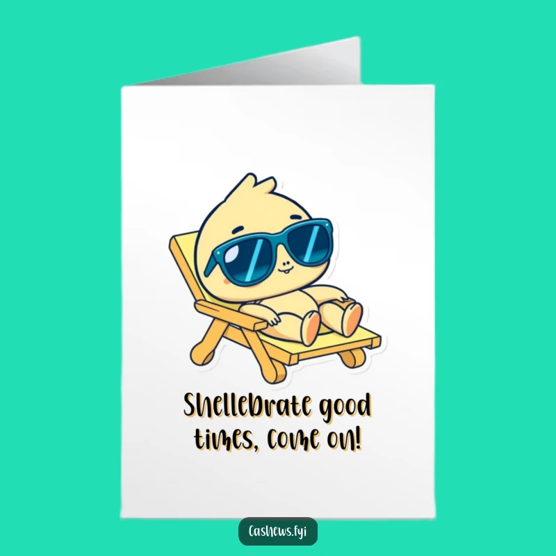 Free Printable Birthday Card: Cashew Character Relaxing Funny Downloadable Gift