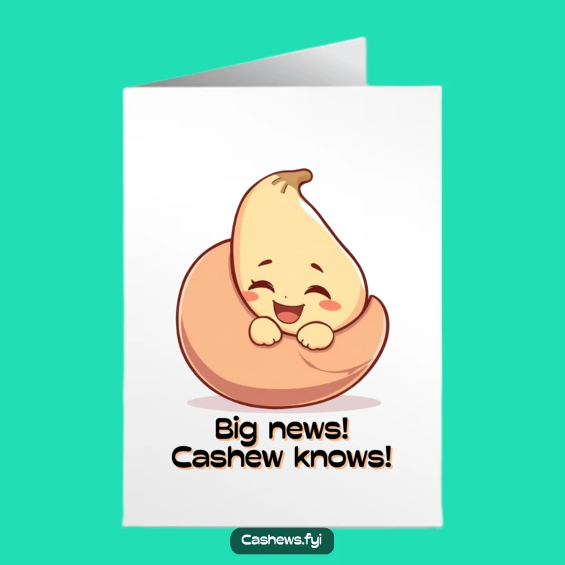 Free Printable Congrats Card: Winking Cashew Cheer, Humorous Downloadable!