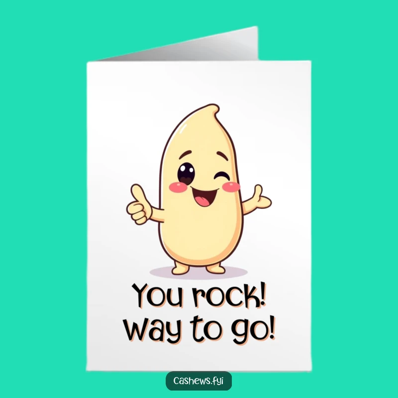Free Printable Kawaii Cashew Congrats Card - Cute Funny Downloadable