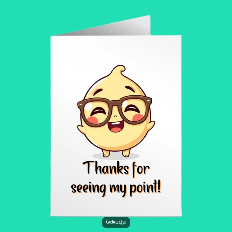Free Printable Thank You Card: Giggling Cashew Glasses For A Humorous Downloadable Gift