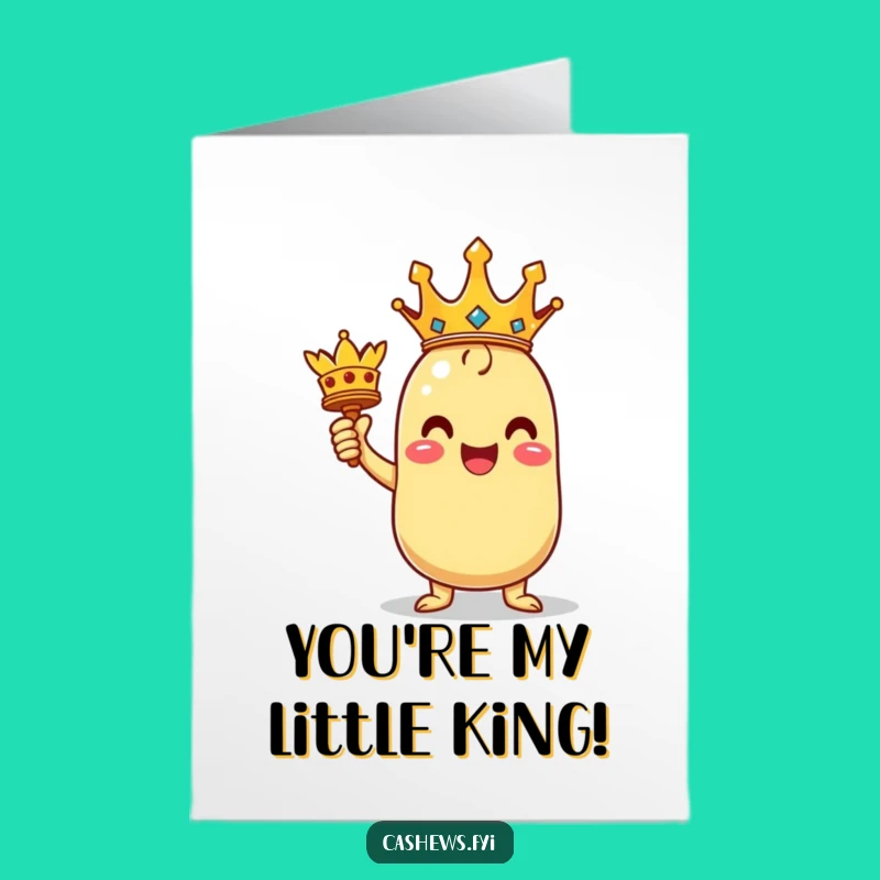 Free Printable Thank You Card: Grateful Cashew King, Funny Crown Downloadable