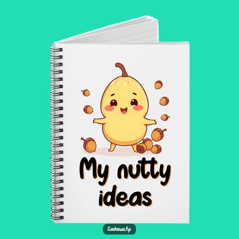 Funny Juggling Cashew Notebook: Jot Down Your Thoughts with This Hilarious Journal