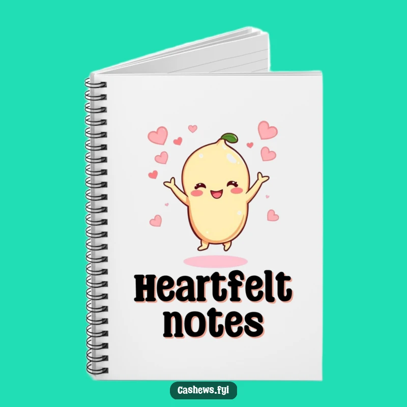 Funny Kawaii Cashew Dancing Notebook: Joyful Nutty Notes, Excellent Funny Gift