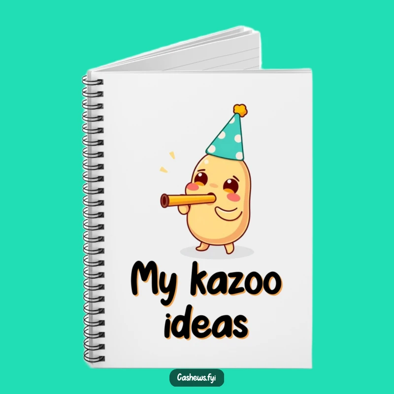 Funny Party Cashew Notebook: Jot Down Ideas with Nutty Festivity and Kazoo Tunes