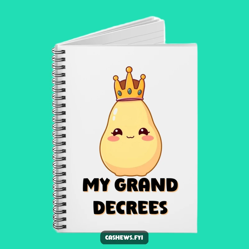 Funny Royal Cashew Notebook: Jot Down Royal Decrees with Hilarity