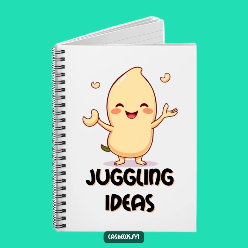 Funny Juggling Cashew Notebook: Nutty Journal, Hilarious Gift for Planners