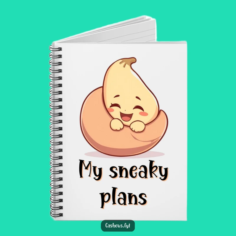 Funny Winking Cashew Notebook: Jot Down Secrets with Nutty Charm and a Wink