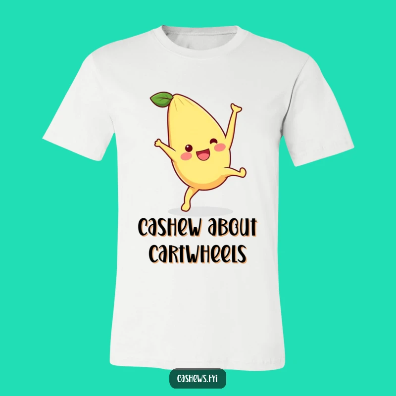 Funny Kawaii Cashew Cartwheel T-Shirt: Hilarious Apparel for Your Active Lifestyle!