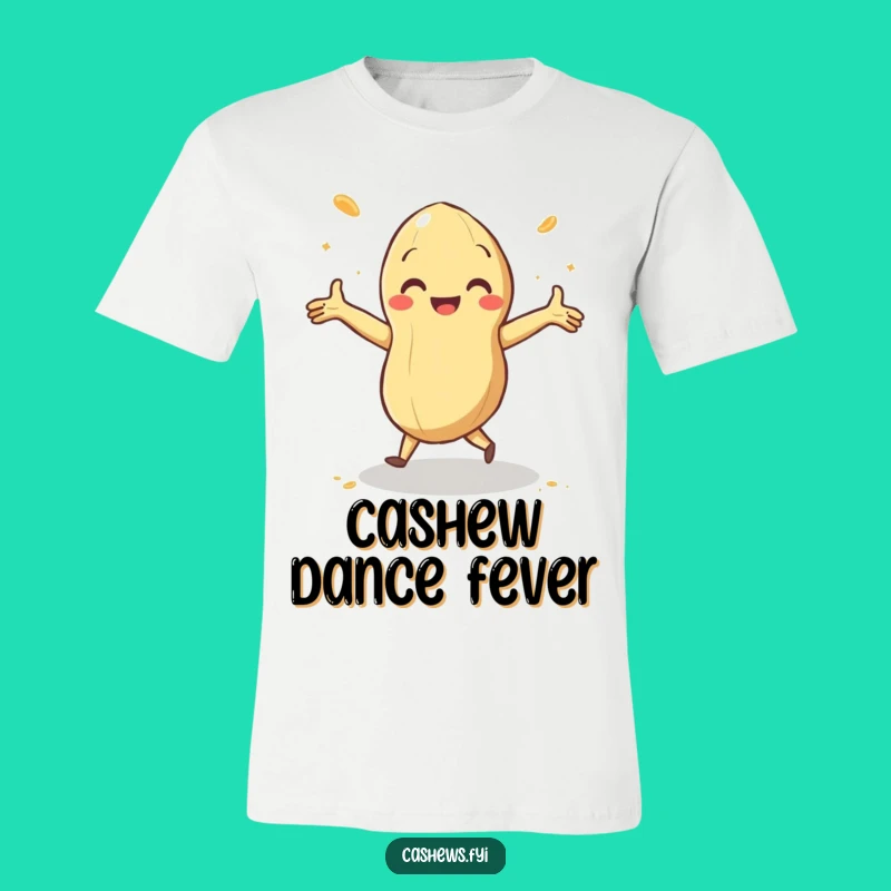 Funny Dancing Cashew T-Shirt: Express Your Joy with Nutty Moves and Swirls