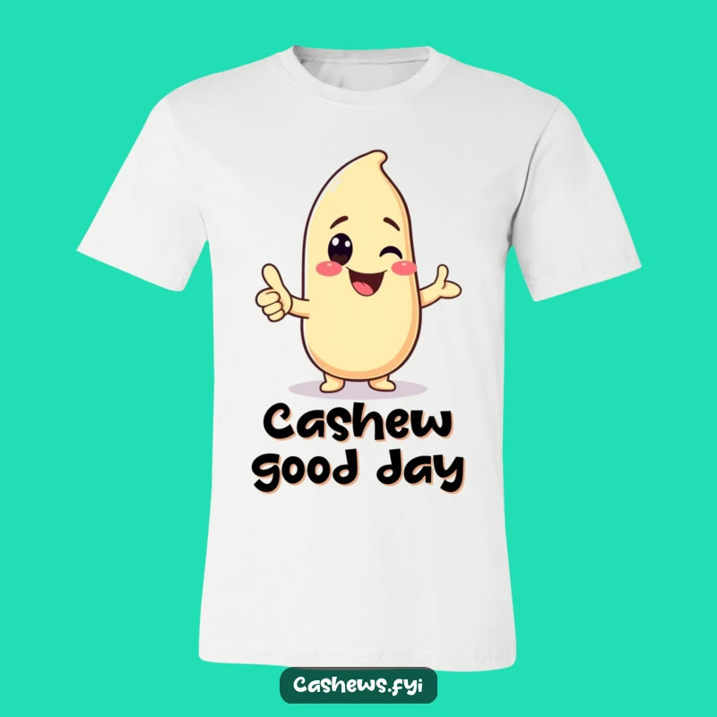Funny Kawaii Cashew Thumbs-Up T-Shirt: Adorable & Funny, Perfect Funny Gift