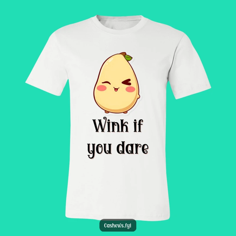 Funny Kawaii Cashew Wink T-Shirt: Cheeky Style, Perfect Funny Gift