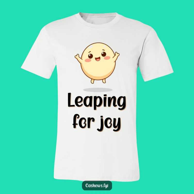 Funny Leaping Cashew T-Shirt: Energetic Nut Art Tee, Hilarious Gift for Dreamers