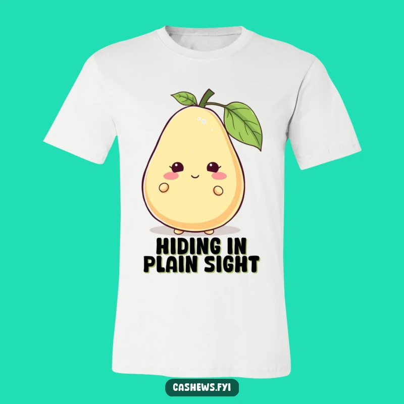 Funny Cashew Peek-a-Boo T-Shirt: Hilarious Hiding Character, Perfect Gift for Sneaky Fun!