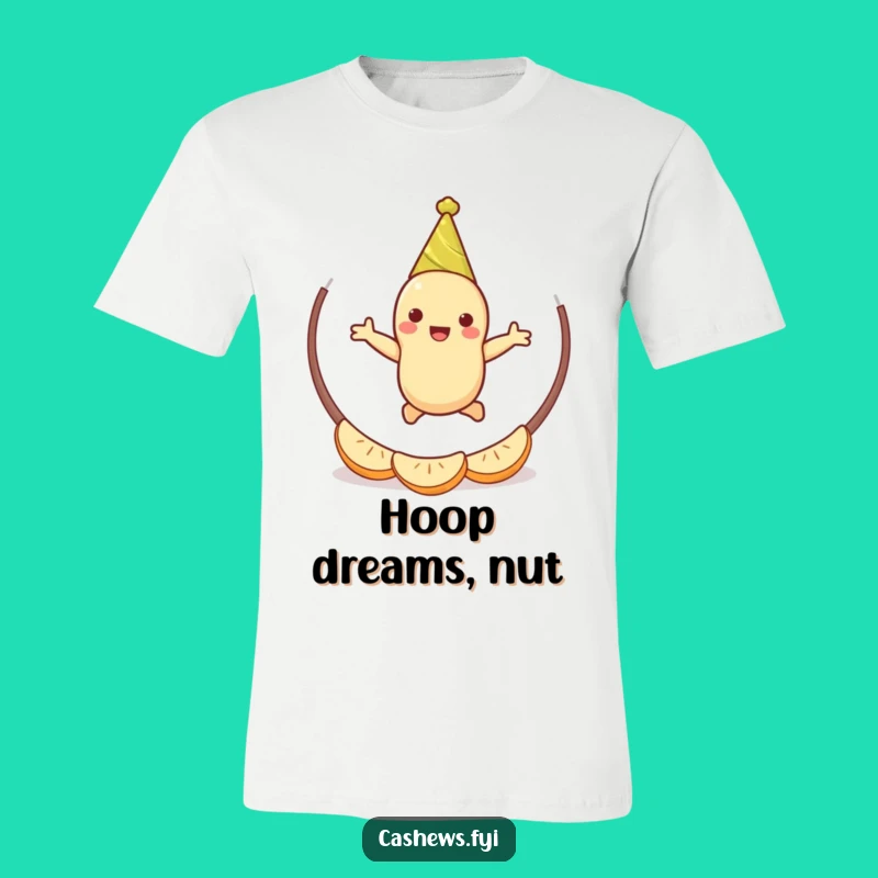 Funny Cashew Party T-Shirt: Hopping Nut Character Tee, Hilarious Celebration Apparel Gift