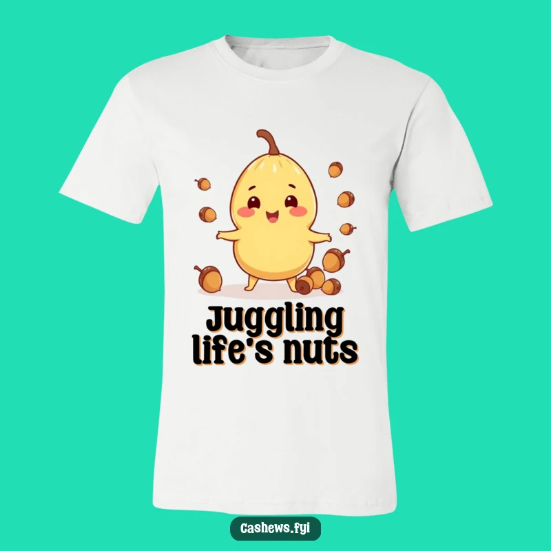 Funny Juggling Cashew T-Shirt: Show Off Your Skills with This Hilarious Nutty Tee