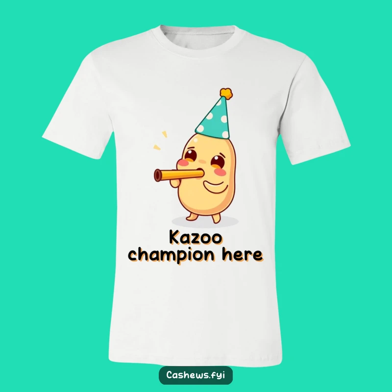 Funny Party Cashew T-Shirt: Wear Your Celebration with Nutty Kazoo Vibes
