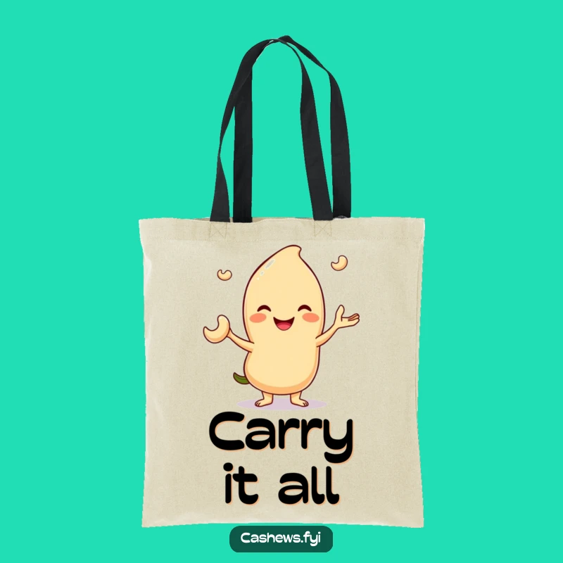 Funny Juggling Cashew Tote Bag: Carry Your Talents, Hilarious Nutty Art Gift