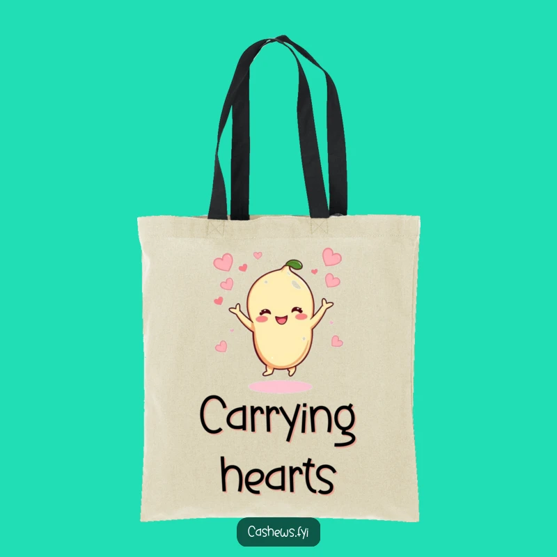 Funny Kawaii Cashew Dancing Tote: Joyful Nutty Carry-All, Awesome Funny Gift