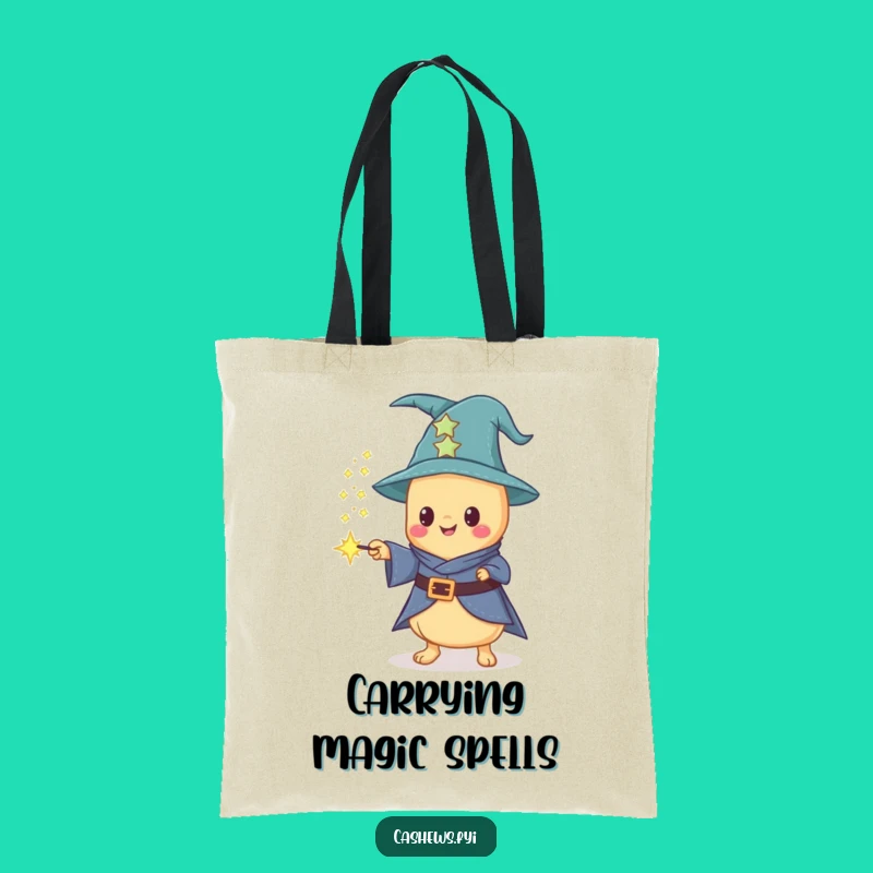 Funny Kawaii Cashew Wizard Tote Bag - Magical Carry-All & Hilarious Gift