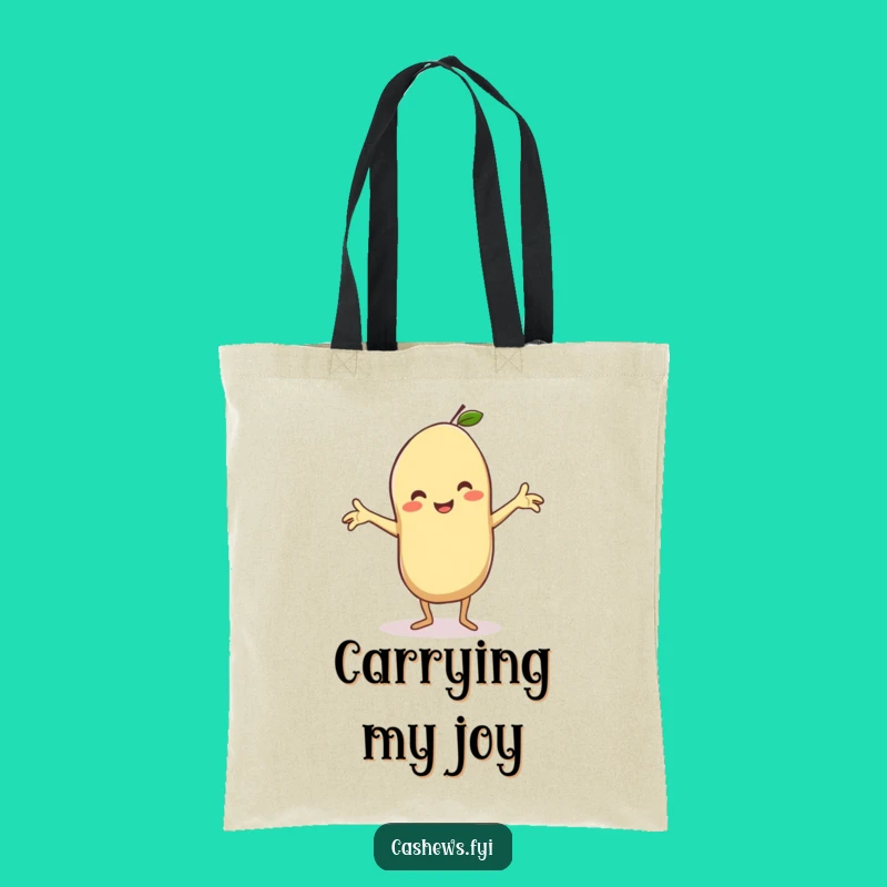 Funny Kawaii Cashew Tote Bag: Silly Dance Moves for a Hilarious Everyday Carry