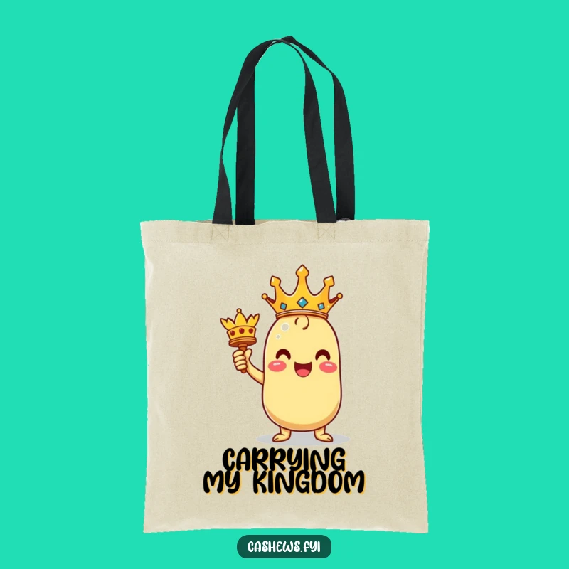 Funny Victorious Cashew Tote Bag: Carry Your Crown in Style