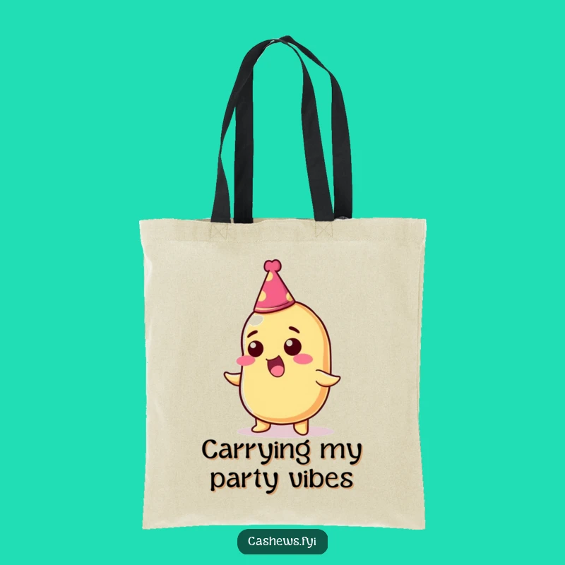 Funny Cashew Nut Party Hat Tote Bag - Thrilled Nut Carryall, Ideal Gift!