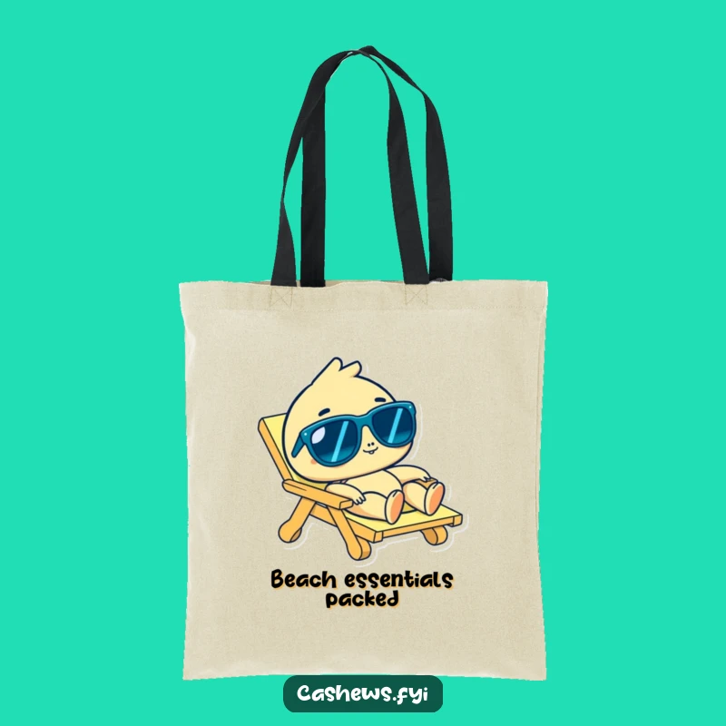 Funny Cashew Beach Bum Tote Bag: Carry Your Essentials with This Hilarious Fashion Statement!