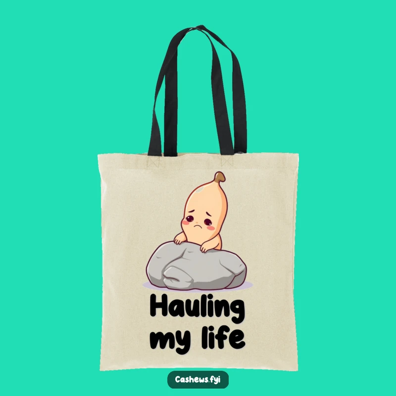Funny Cashew Grocery Tote Bag: Hilarious Cashew Struggle for Your Shopping Needs
