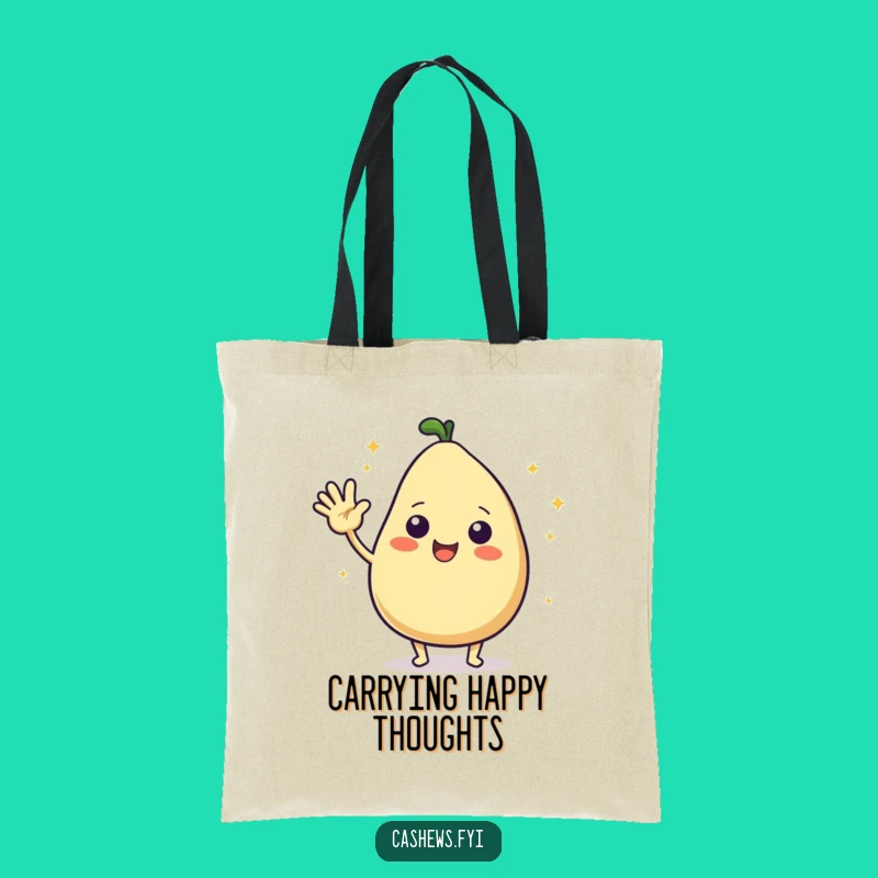 Funny Cashew Hello Tote Bag: Carry Your Greetings with This Hilarious Nutty Accessory!