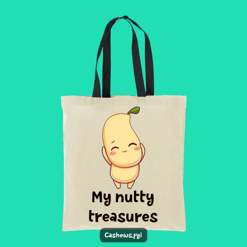 Funny Cashew Tote Bag - Stylish Nutty Character Gift for Everyday Humor