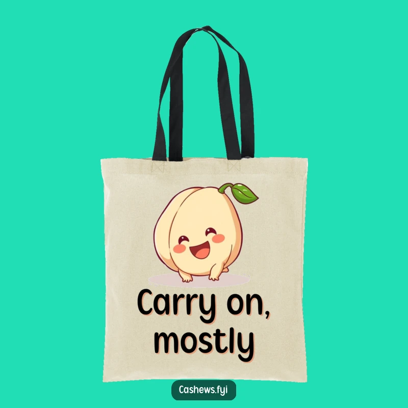 Funny Cashew Tote Bag: Tripping Nut Smiling Big, Hilarious Accessory