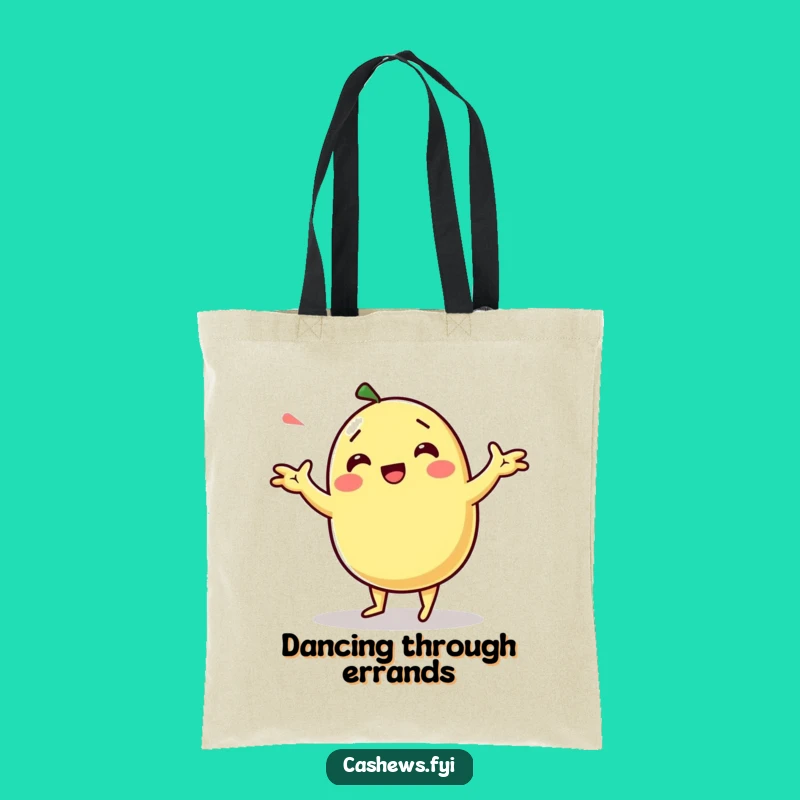 Funny Kawaii Cashew Dance Tote Bag - Hilarious Nutty Accessory for Your Moves