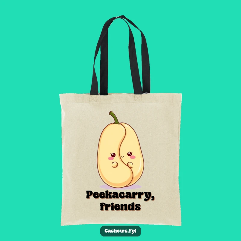 Funny Kawaii Cashew Tote Bag: Carry Your Cute Finds with Playful Nutty Style