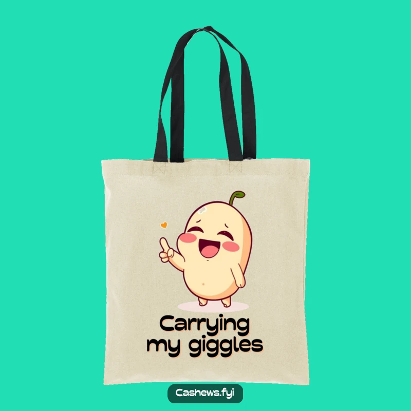 Funny Laughing Cashew Tote Bag - Hilarious Carry-All for Jokers