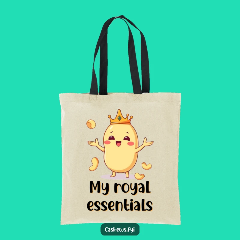 Funny Kawaii Cashew King Tote Bag - Stylish & Hilarious Nutty Accessory